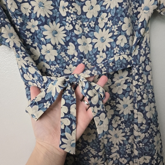 Vtg 90s JR BENTLEY Floral Midi Maxi Dress Sz 9/10 Cottagecore Prairie Homestead - Picture 8 of 12